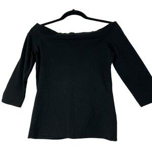 Pixlie Size M Black Off-Shoulder Top